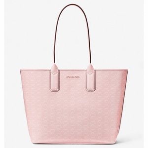 MK Jodie Large Logo Jacquard Tote Bag in Powder Blush 👜